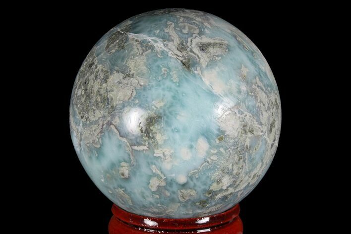 Polished Larimar Sphere - Dominican Republic #168196